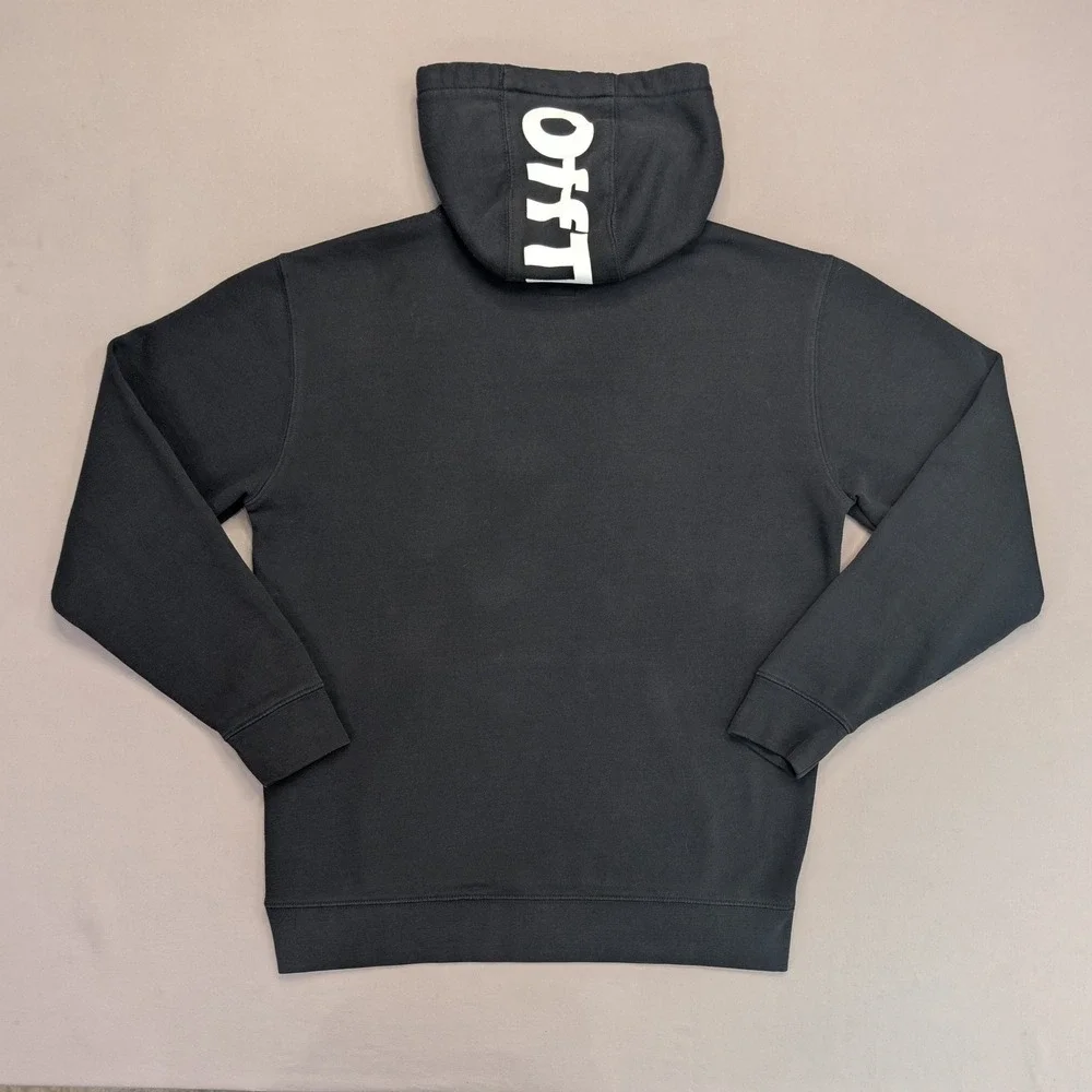 Vans Off The Wall Hoodie Black Logo Pullover Mens M Streetwear